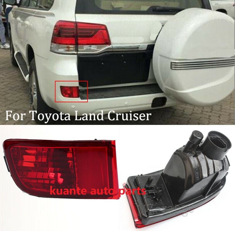Red rear fog lights for Toyota landcruiser FZJ120